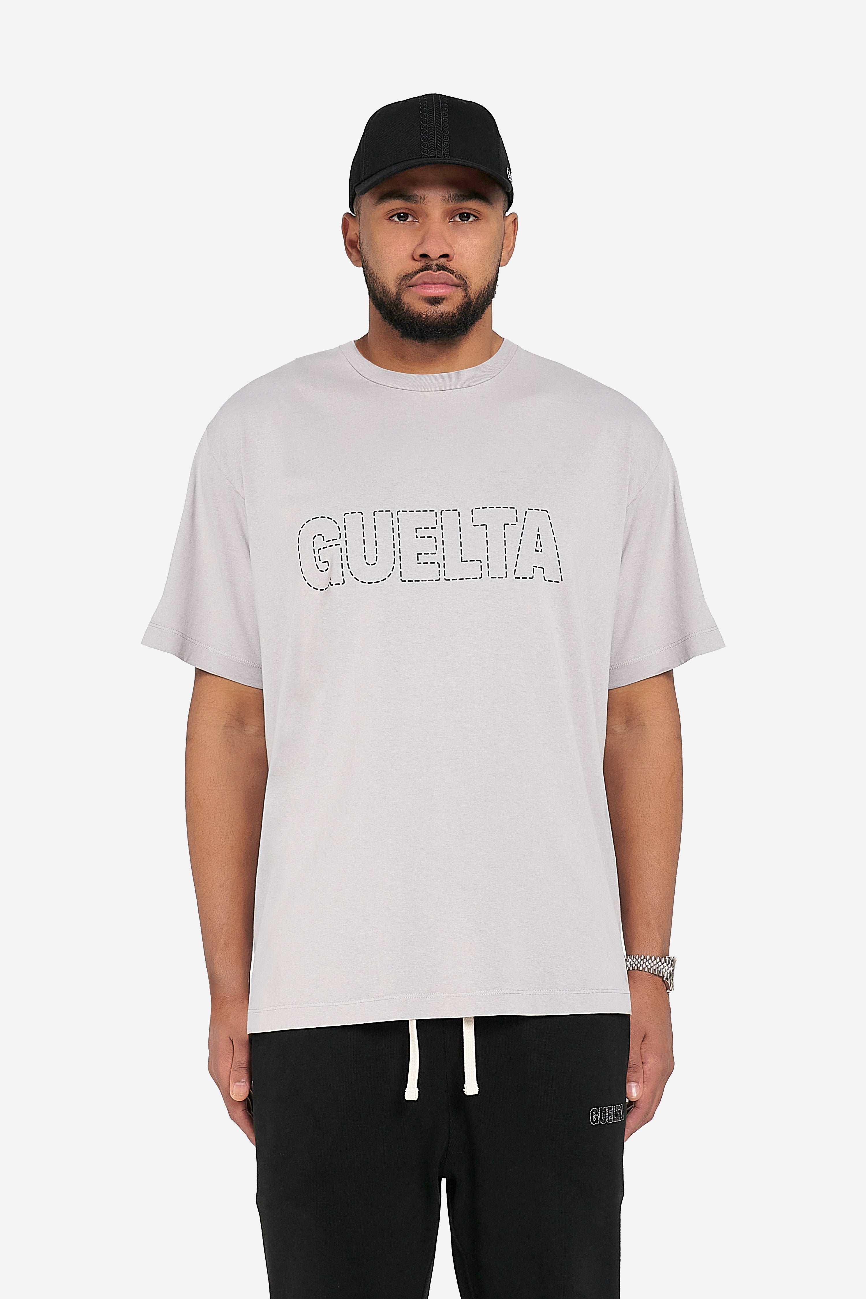 'Outline' Print T-Shirt - Grey