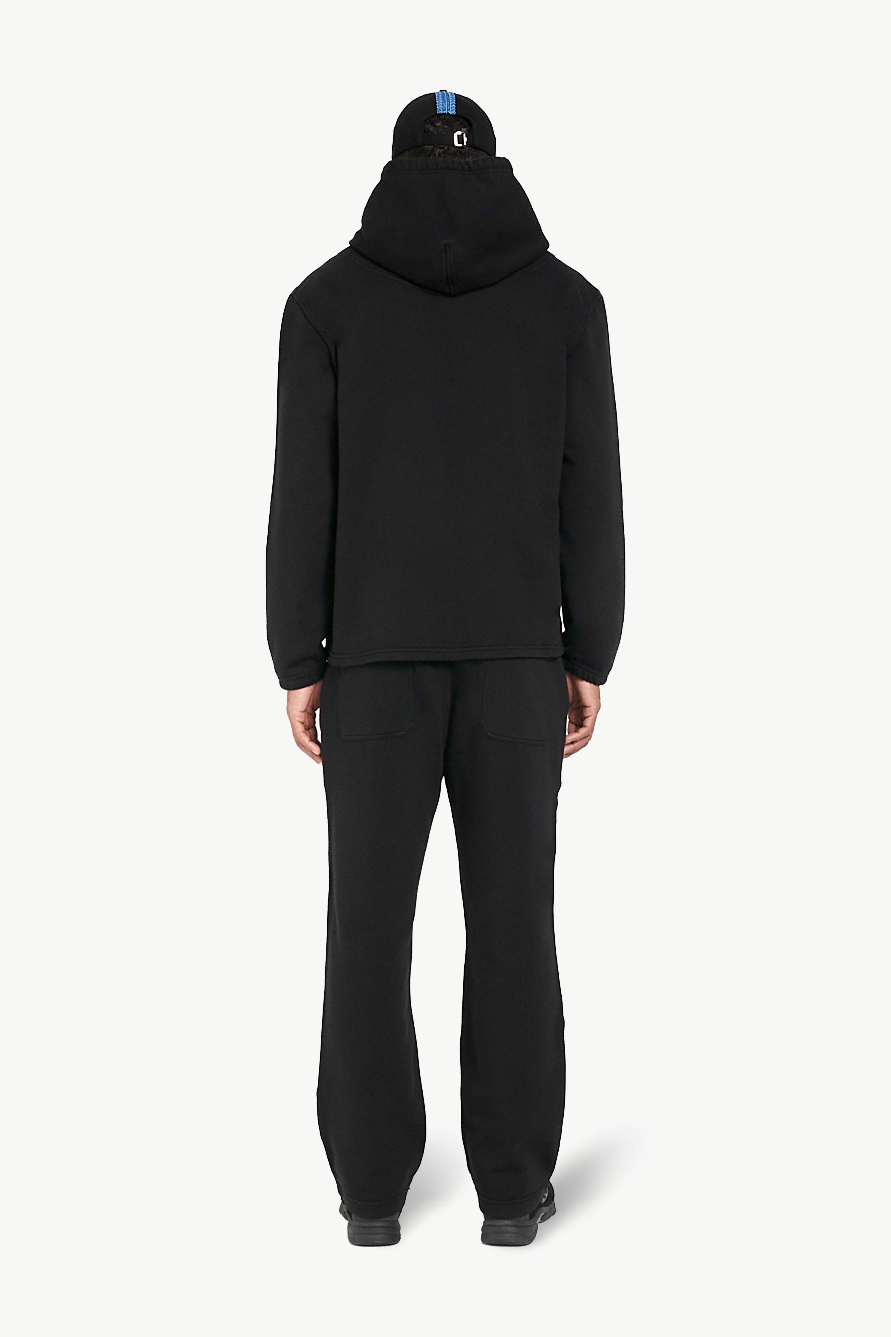 Cotton Terry Hoodie - Black