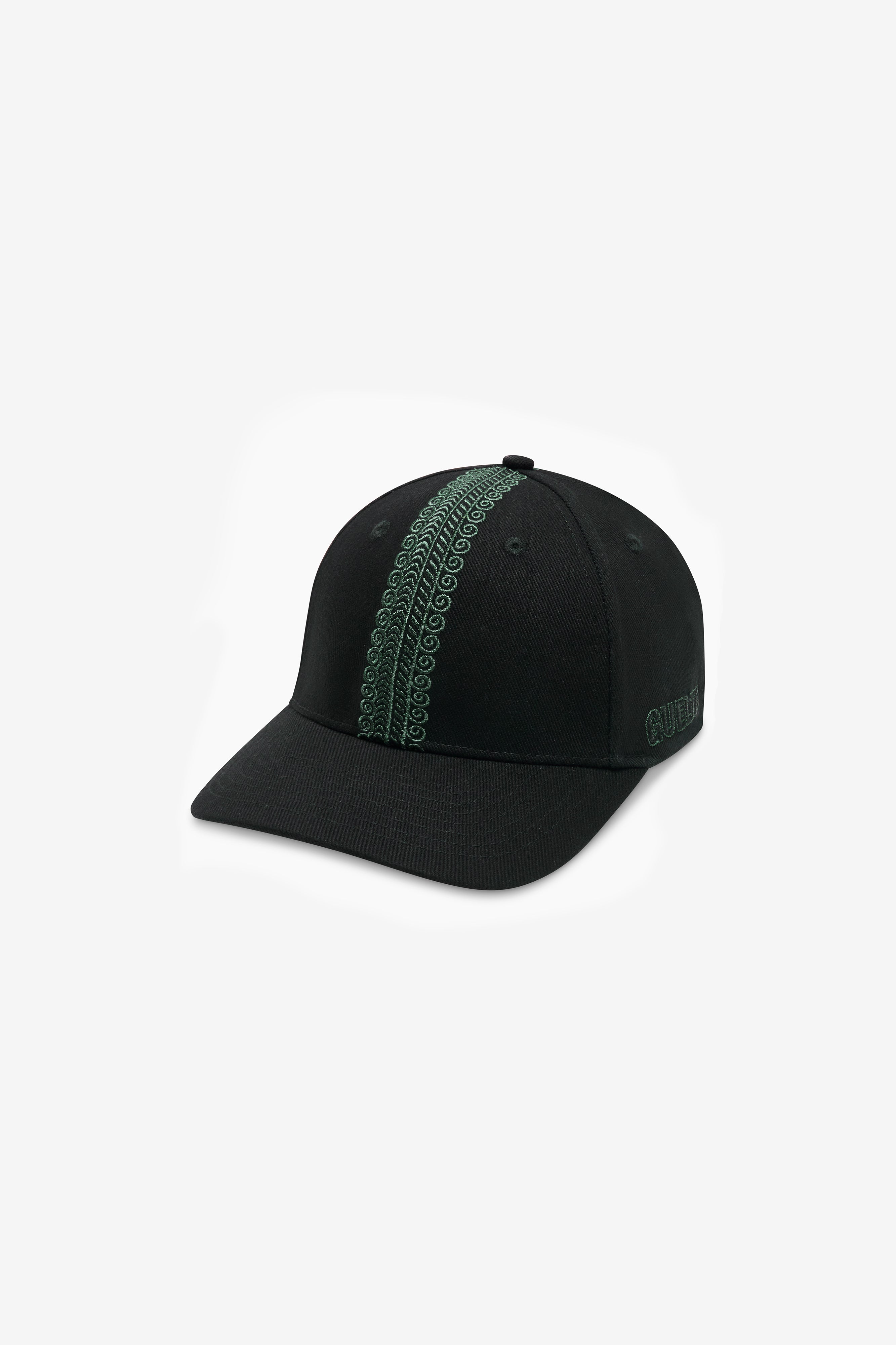 Qashabiyyah Cotton Cap - Black & Green