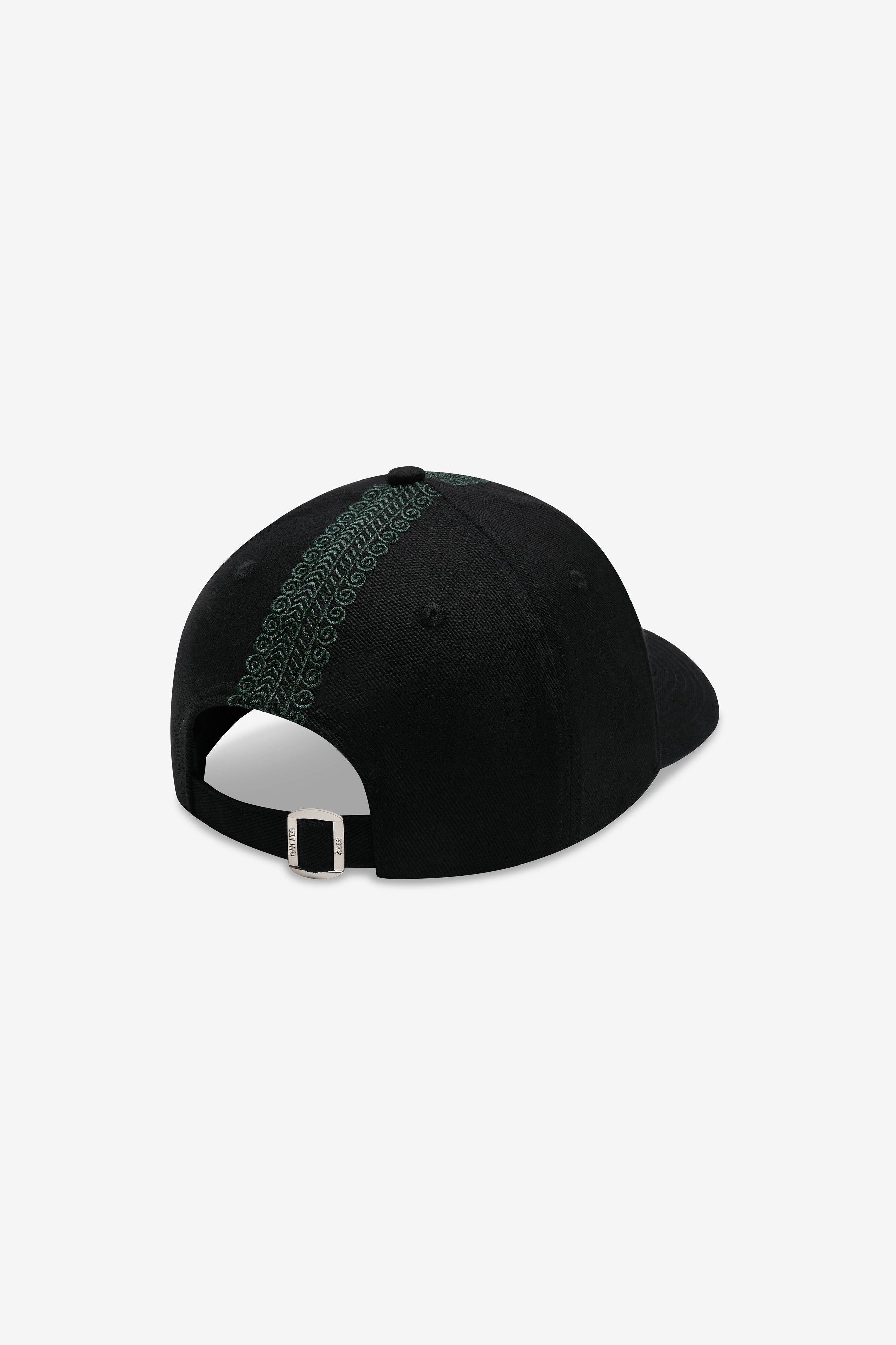 Qashabiyyah Cotton Cap - Black & Green