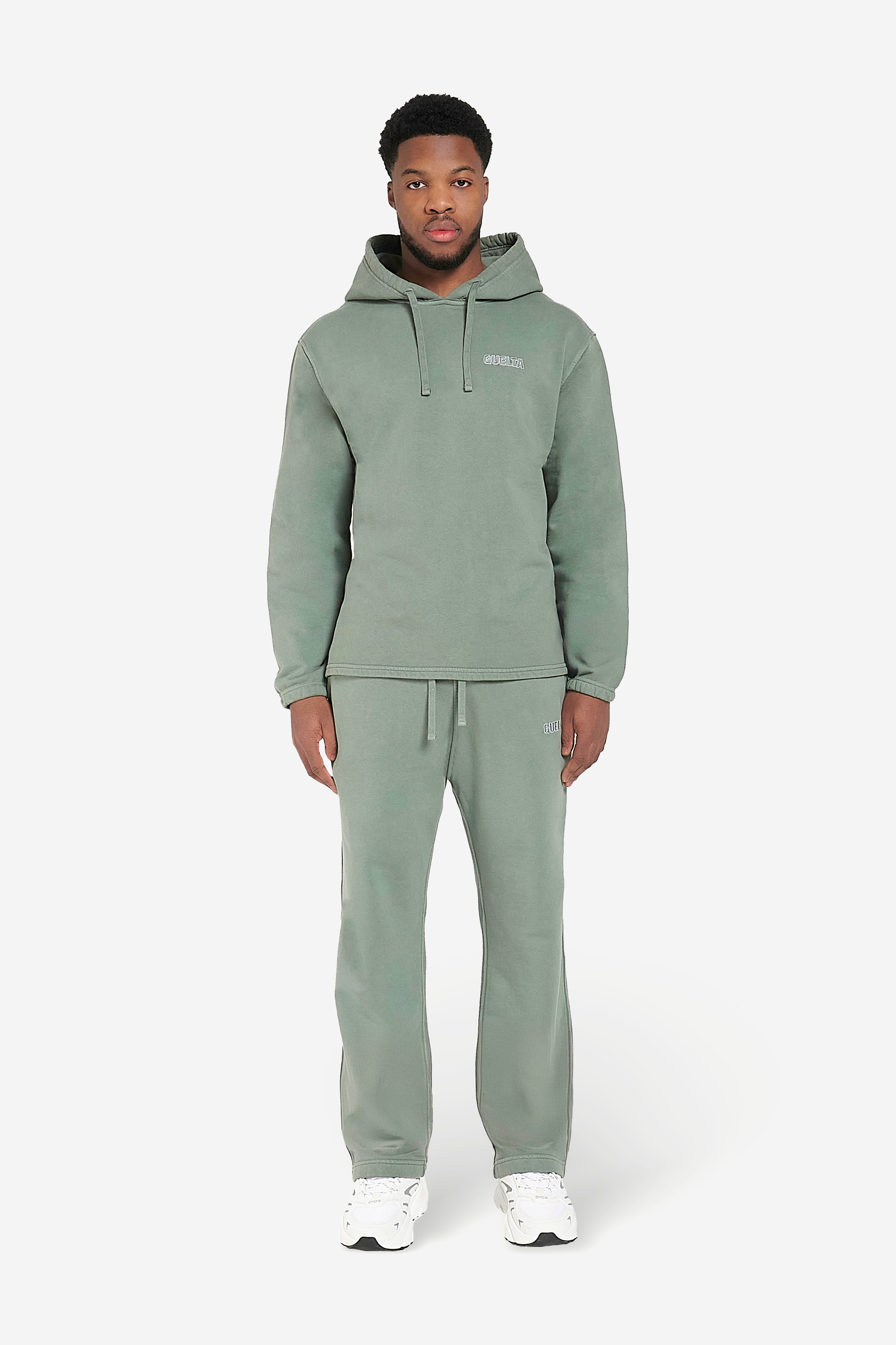 Cotton Terry Hoodie - Green