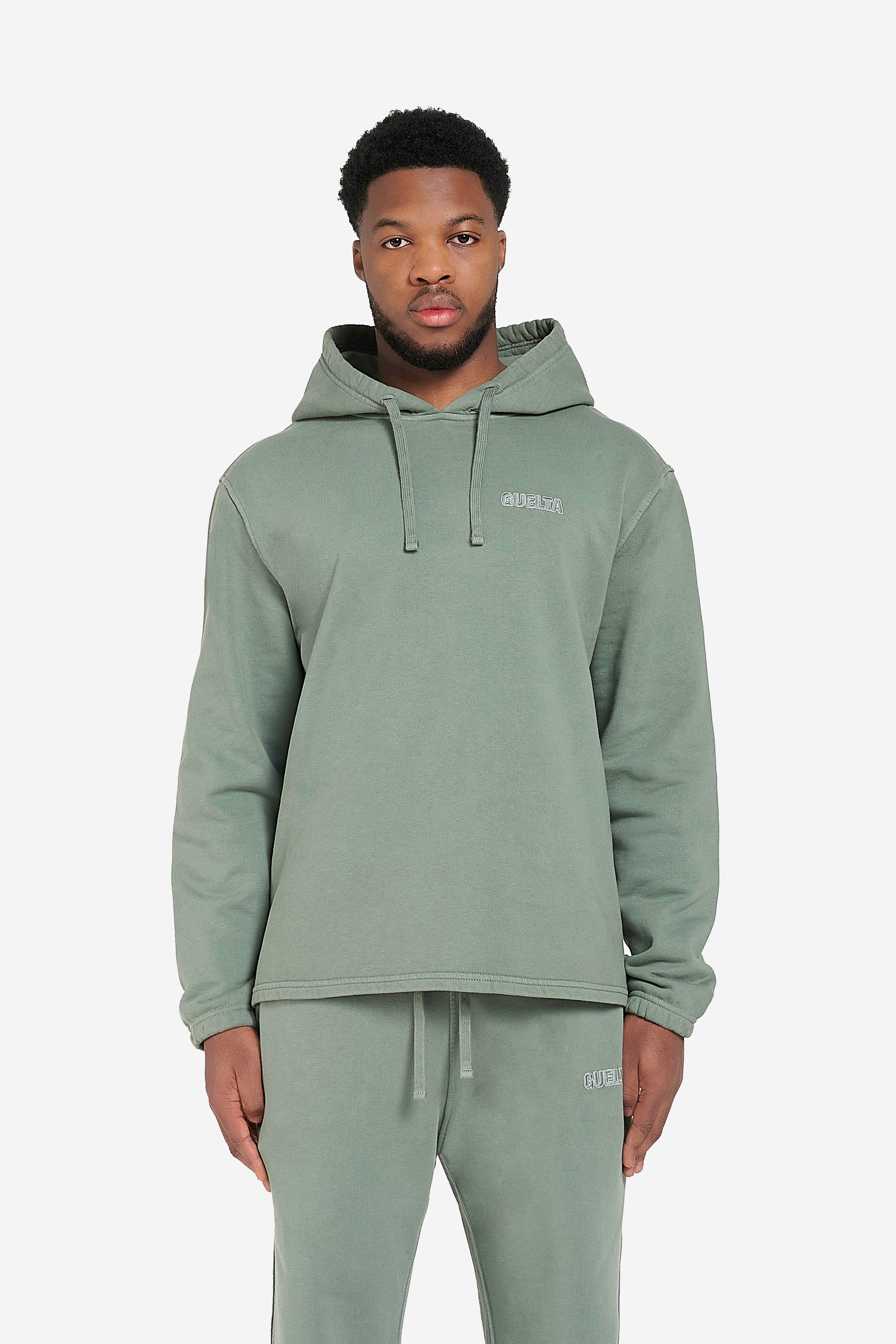 Cotton Terry Hoodie - Green