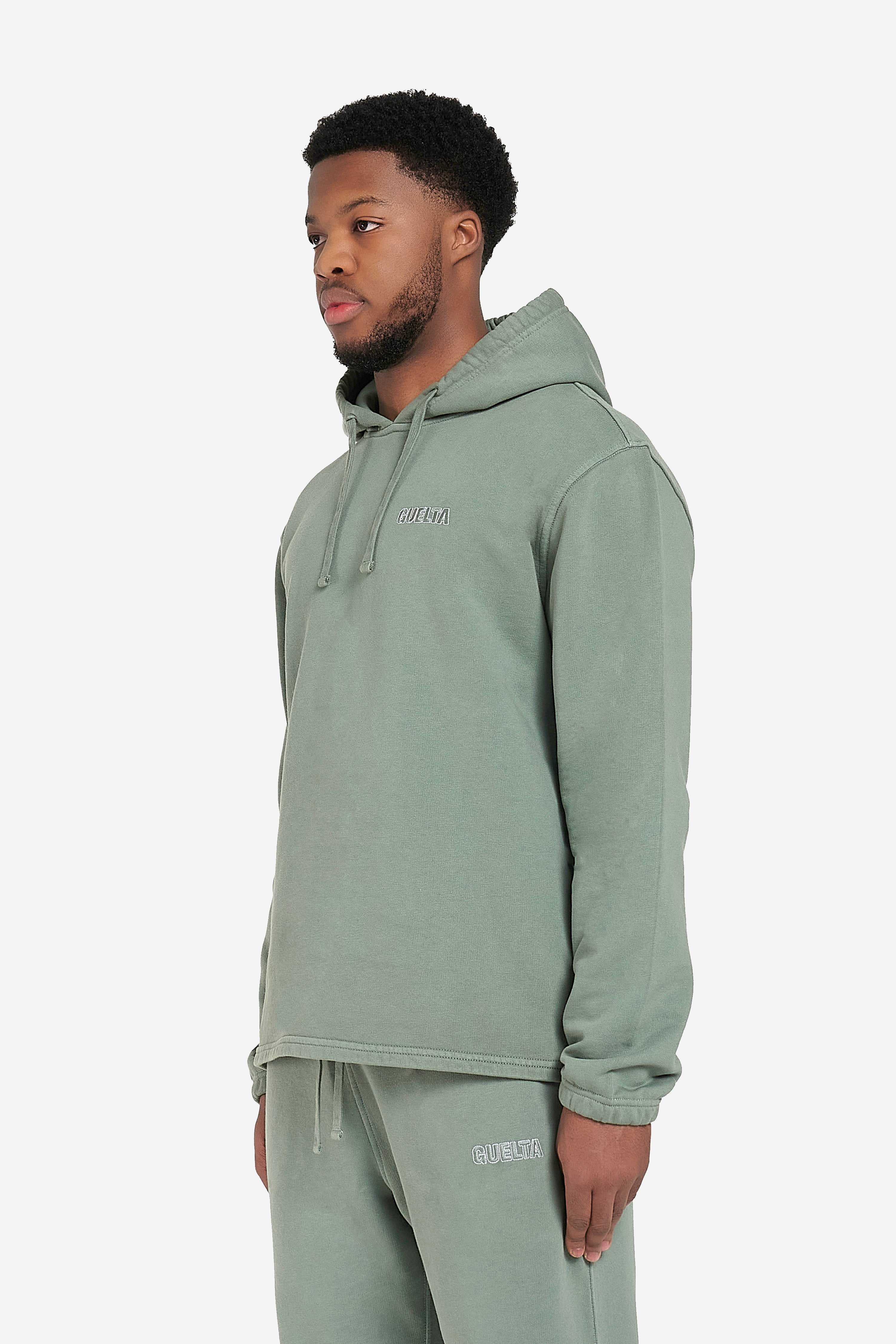 Cotton Terry Hoodie - Green