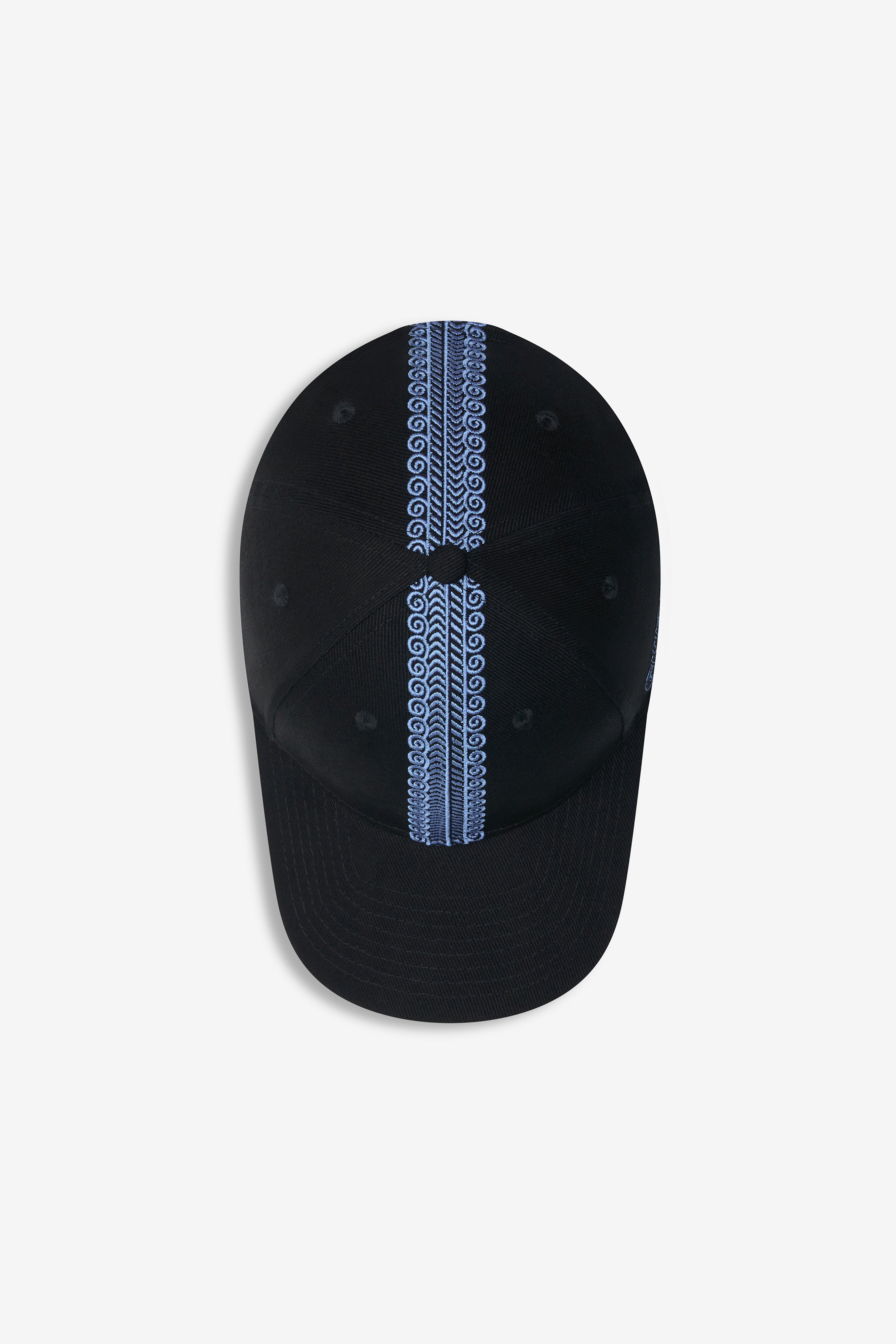Qashabiyyah Cotton Cap - Black & Blue