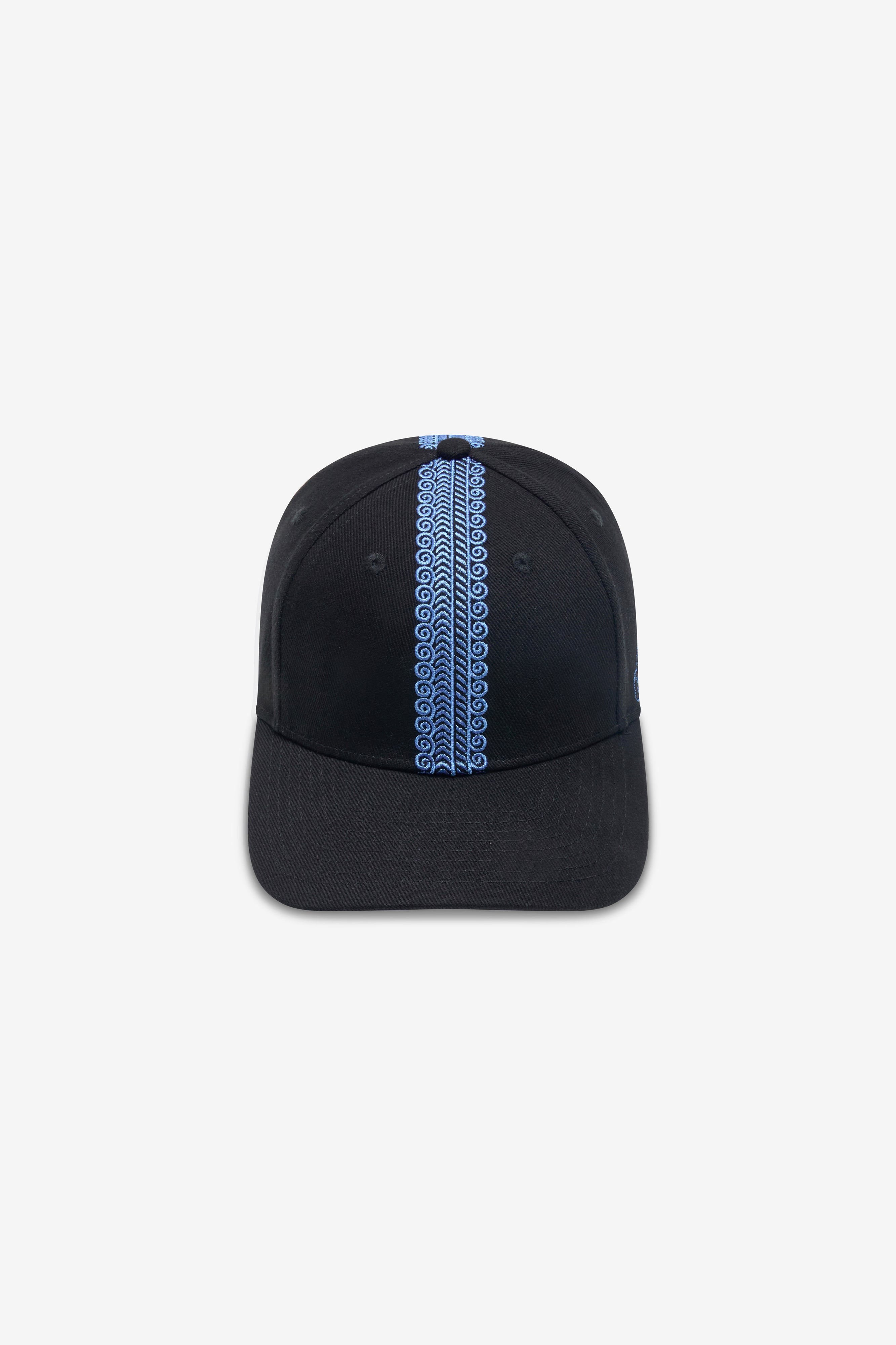 Qashabiyyah Cotton Cap - Black & Blue