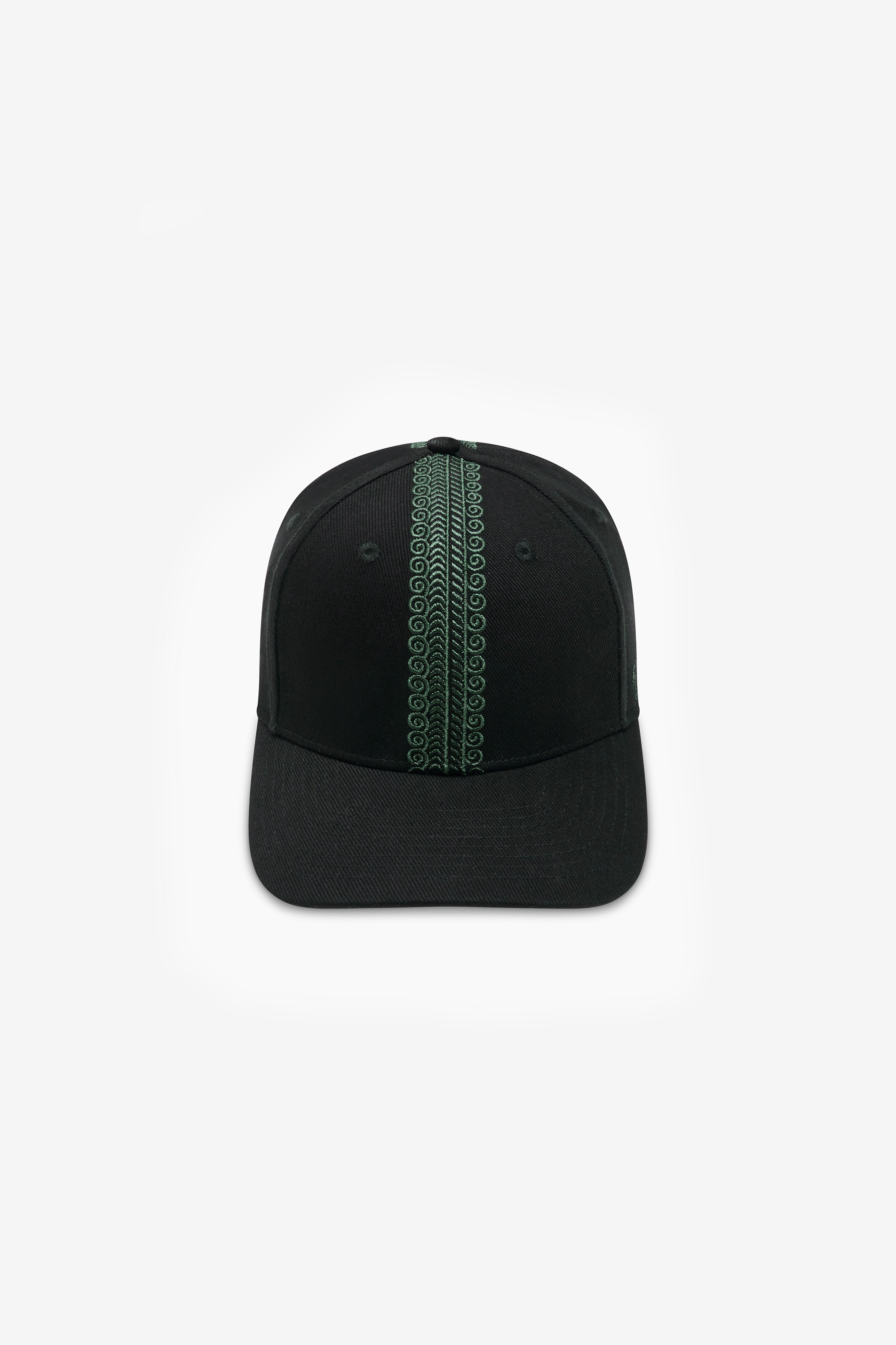 Qashabiyyah Cotton Cap - Black & Green