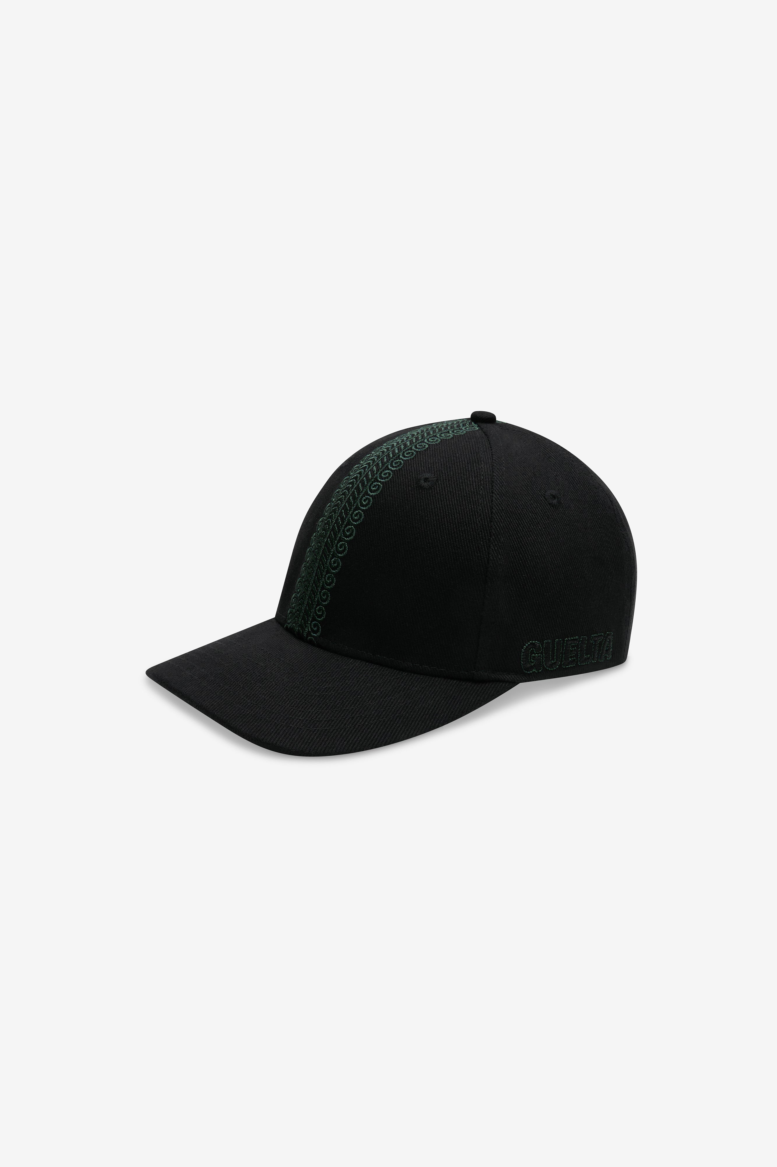 Qashabiyyah Cotton Cap - Black & Green