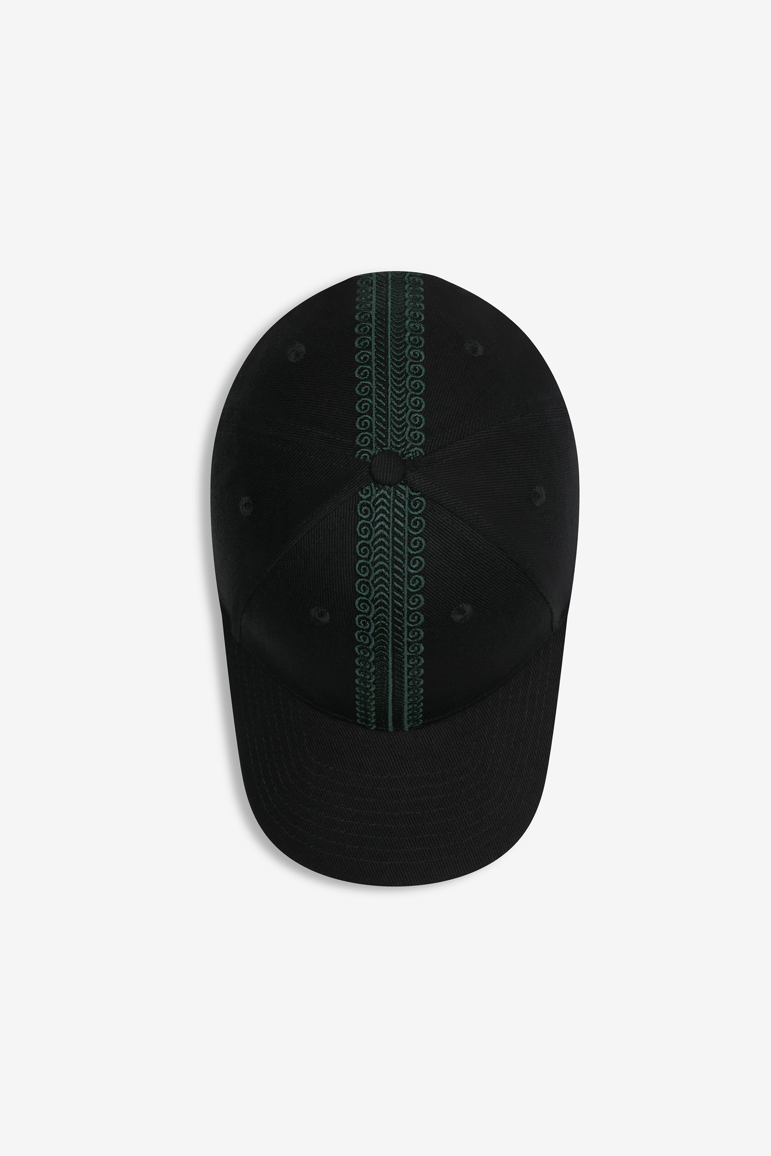 Qashabiyyah Cotton Cap - Black & Green